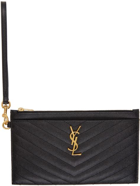 Saint Laurent: Black Large Monogramme Bill Pouch 